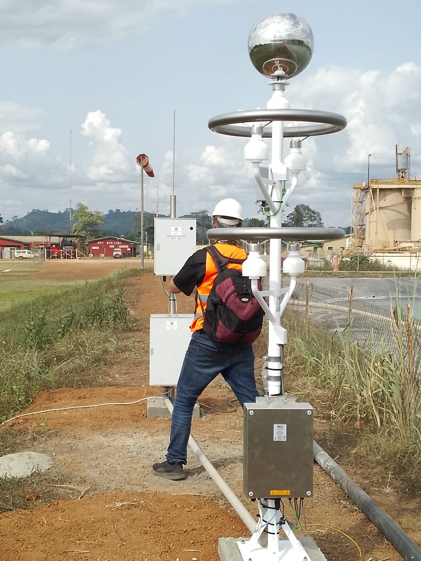 Installation du détecteur de foudre à Bonikro Mining